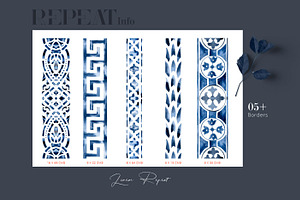 Indigo Collection, 16 Patterns Sets