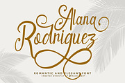 Alana Rodriguez, a Script Font by Majelis Art (Thumbnail 1 of 9)