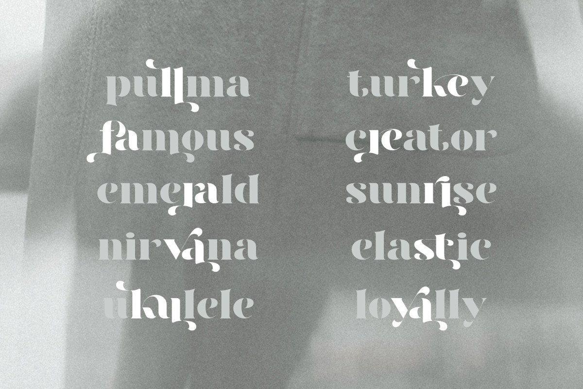 Faya | Stencil Modern Ligature, a Serif Font by ClevUs (Photo 9 of 11)