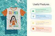 Summer Illustration Art Set, a Seasonal Illustration by Vectors Market (Thumbnail 2 of 8)