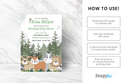 Woodland Boy Shower Invitation Temp, an Invitation Template by Snapybiz (Thumbnail 5 of 11)
