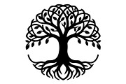 Tree of Life Silhouette Bundle, an Object Graphic by hafijul (Thumbnail 4 of 4)