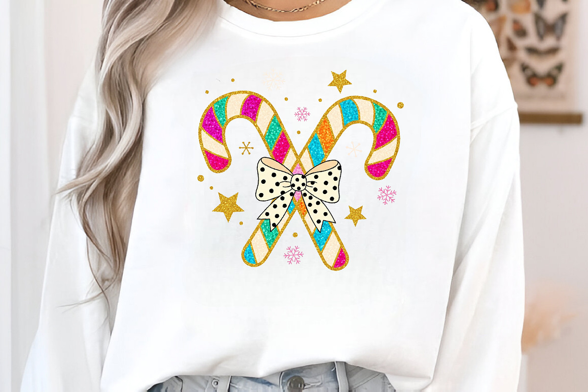 Glitter Christmas Candy Cane PNG, an Illustration by Craft Nest (Photo 5 of 6)