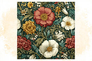 Vintage William Morris Style Floral, a Pattern Graphic by SVGArt (Thumbnail 4 of 9)