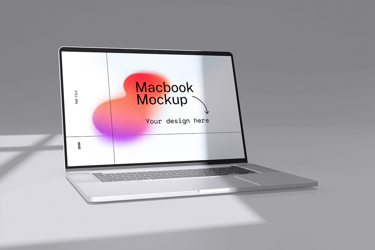 Macbook Mockup, a Wearable Device Mockup by HanaSaka_Studio (Photo 5 of 5)
