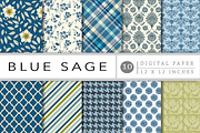 Blue Sage Digital Paper, a Pattern Graphic by Clover & Lilly (Thumbnail 4 of 4)