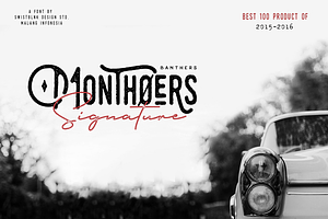Monthoers Signature - Font Duo