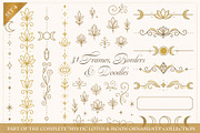 Mystic Lotus Frames & Borders Set, an Object Graphic by Christine Krahl (Thumbnail 1 of 3)