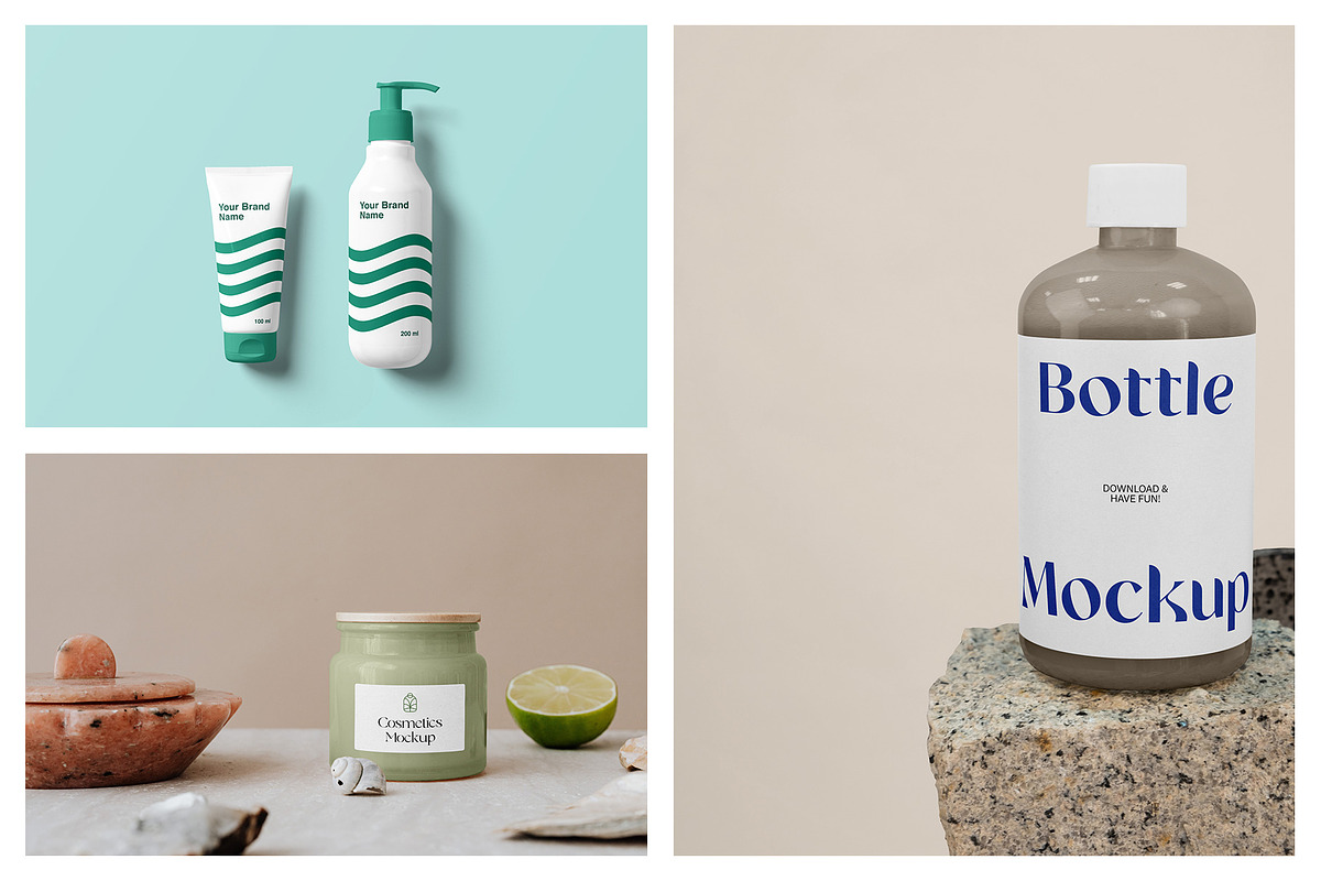 Cosmetic Packaging Bottle Mockups, a Pens & Pencil Mockup by MockupForest (Photo 5 of 11)
