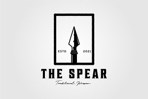 silhouette spear arrowhead logo, a Graphic by Rizkaarishandy_shop
