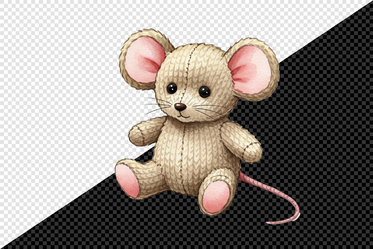 Vintage Knitted Plush Baby Animals, an Illustration by Creative Art (Photo 7 of 7)