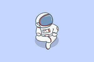 Astronaut In A Space Suit Floating