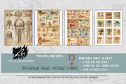 Jellyfish Anatomy Junk Journal Pages, an Animal Illustration by Digital Art Mahdiseño (Thumbnail 2 of 10)