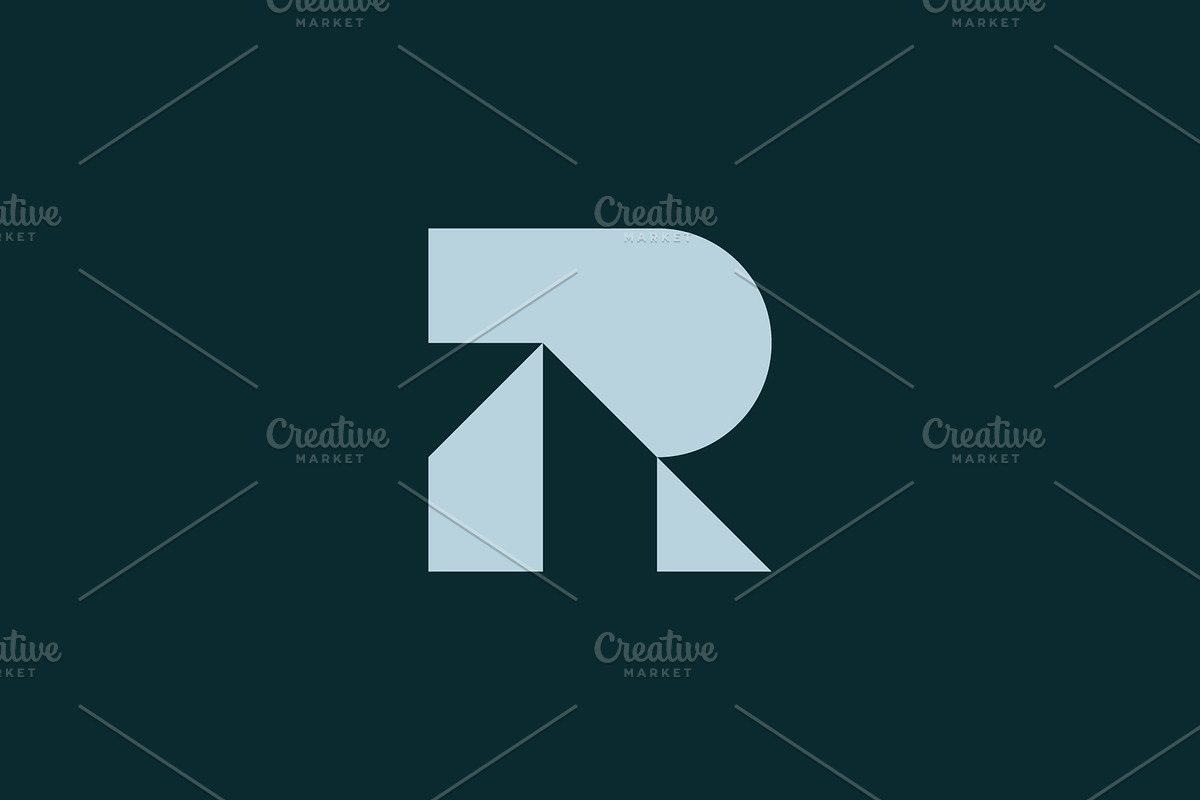 initial letter R and house logo., a Branding & Logo Template by Rasagama Studio