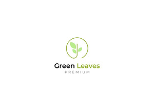 Simple Leaf on Circle Logo, a Branding & Logo Template by AlvinStd