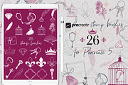 Procreate vintage feminine brushes, a Shape Add-On by Ducatum (Thumbnail 1 of 10)