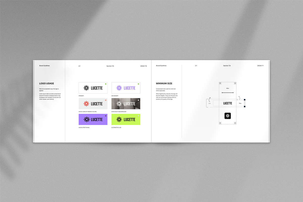 LUCETTE / Brand Guidelines, a Brochure Template by S A N D Y (Photo 4 of 12)