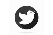 Flying Bird Vector Flat Icon, an Outline Icon by FineArtStudio (Thumbnail 1 of 3)