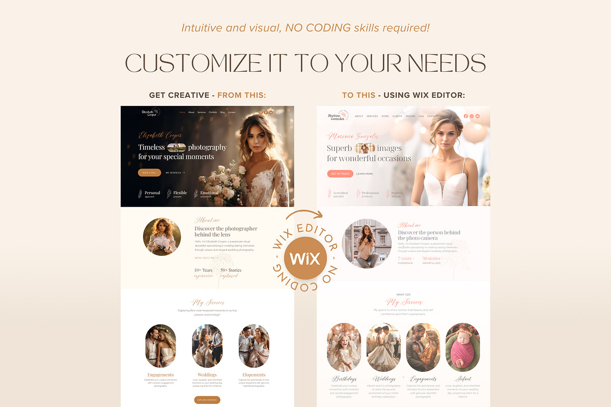 Photography Wix Website Template, a Wix Template by vectorocean (Photo 5 of 11)