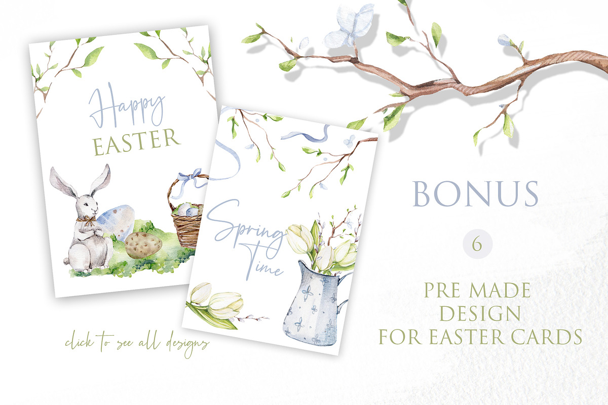 Watercolor Easter Collection, an Animal Illustration by S_ARTLOVE (Photo 10 of 11)