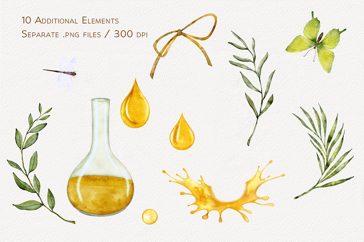 Olive Whispers Watercolor Collection, a Decorative Illustration by Aurella Art (Photo 4 of 15)