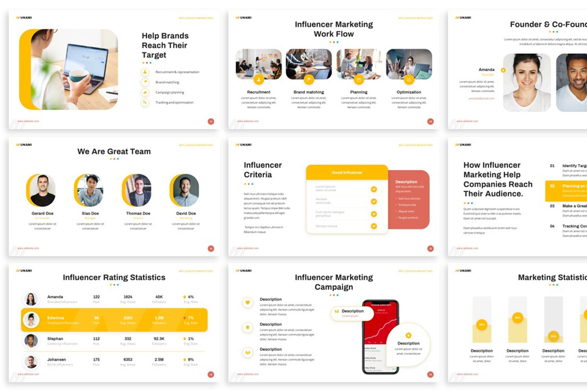 Unami - Influencer Keynote Template, a Presentation Template by SlideFactory (Photo 3 of 4)