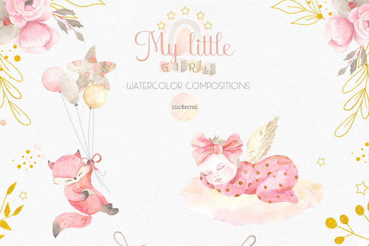 My little girl. Watercolor collectio, an Object Graphic by Ana-Sakuta (Photo 5 of 22)