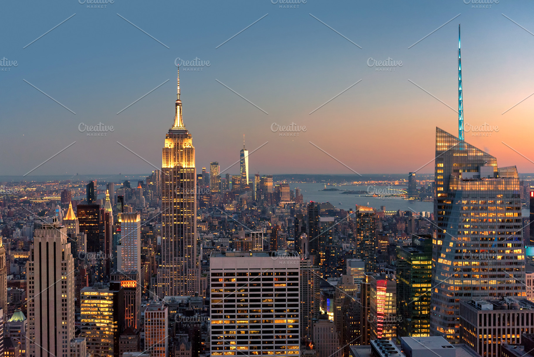 Manhattan Skyline, New York City, an Architecture Photo by Lucky Photographer