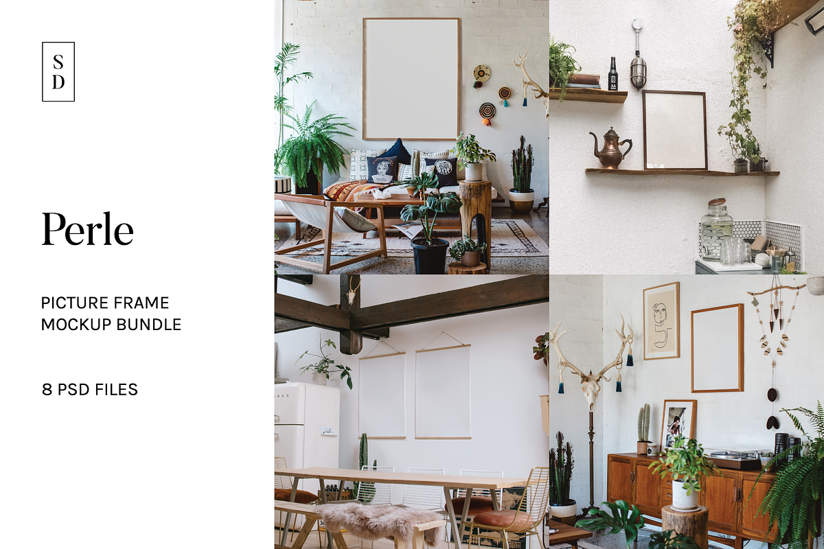 Frame Mockup Bundle - Perle, a Household Mockup by Saguaro Digital (Photo 1 of 16)