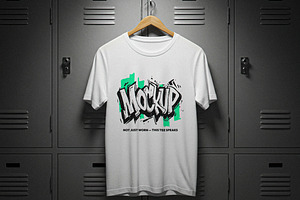 T-shirt On Hanger Mockup, a Shirt Mockup by Designer Dude