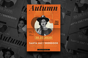 Modern Autumn Music Festival Flyer