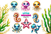 Little mermaids clipart set png, an Object Graphic by JuliaStarArt-FantasyHome (Thumbnail 4 of 12)