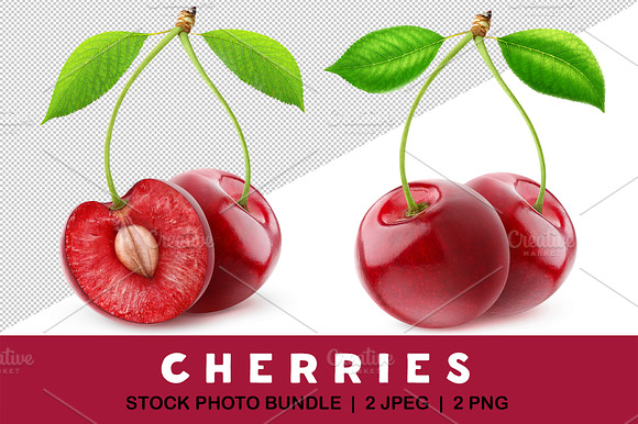 Cut Sweet Cherries