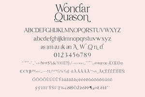 Wondar Quason Classic Serif Typeface