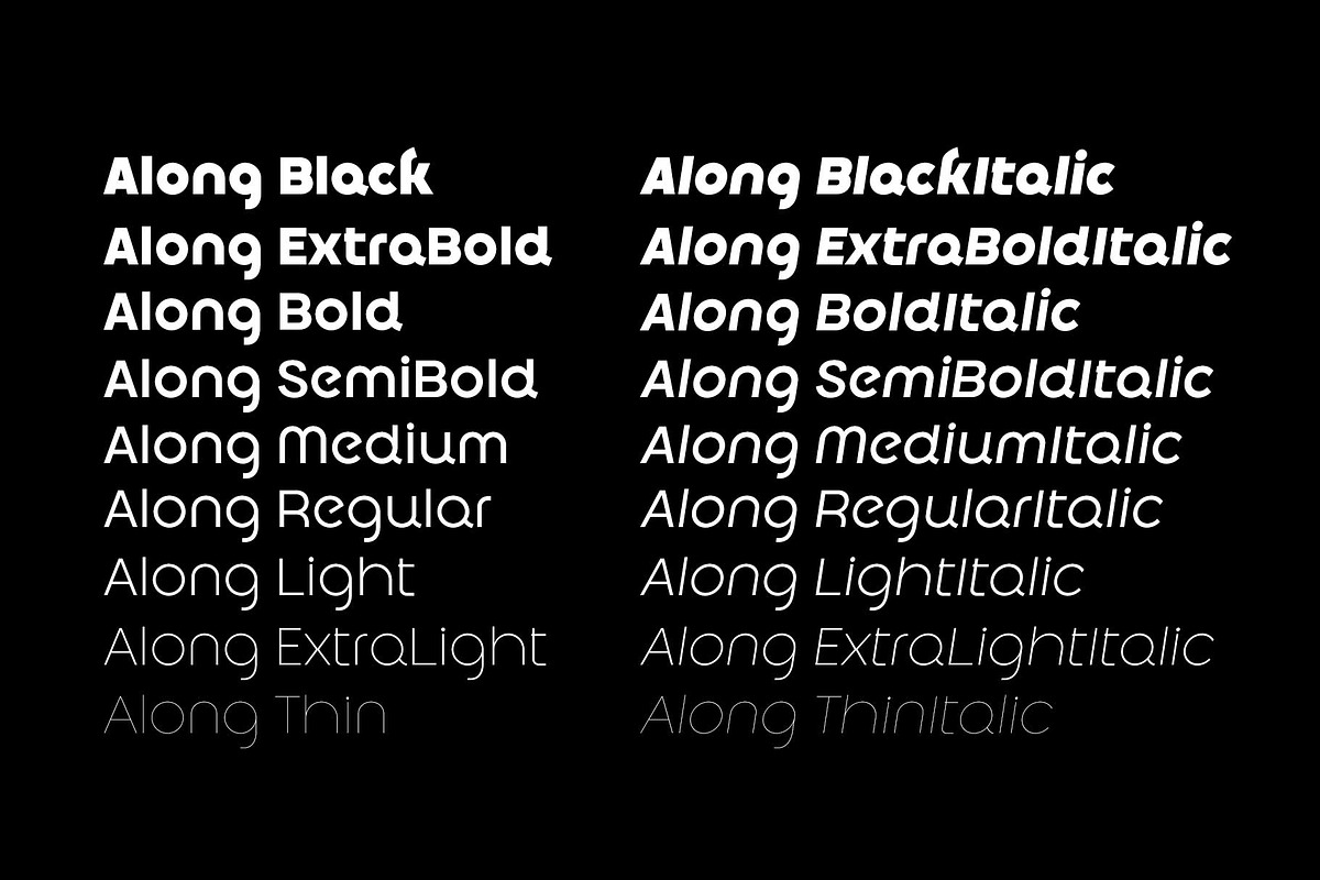 Along Sans Font Family v4 preview 3