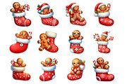 Christmas Gingerbread Man Cookie, an Illustration by Design Market (Thumbnail 4 of 4)