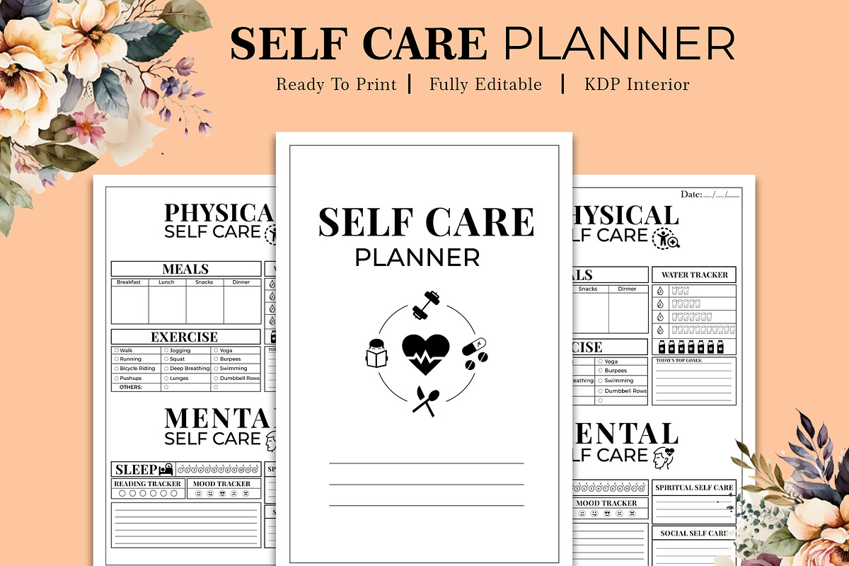 Self Care Planner Kdp Interior, a Stationery Template by Hurairagraphics (Photo 1 of 3)