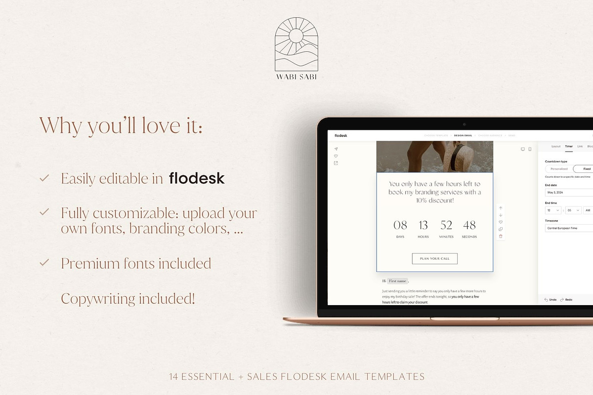 Minimal Flodesk Email Templates, an Email Template by Wonderlik Webdesign (Photo 2 of 9)