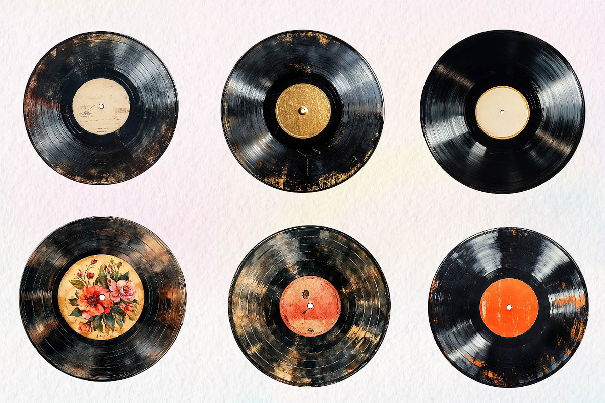 Vintage Vinyl Record Clipart, an Illustration by CreationArt (Photo 4 of 5)