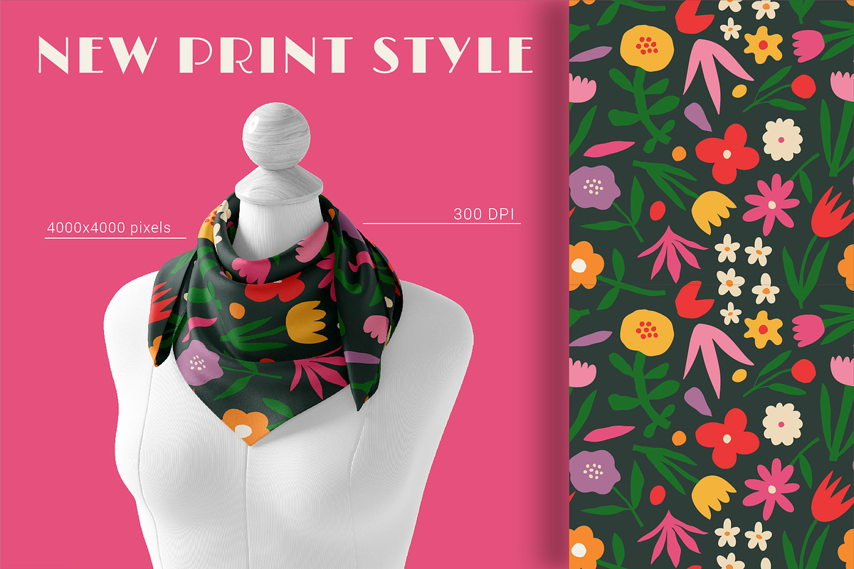 Retro Flower Seamless Patterns, a Pattern Graphic by AnnArt (Photo 5 of 8)