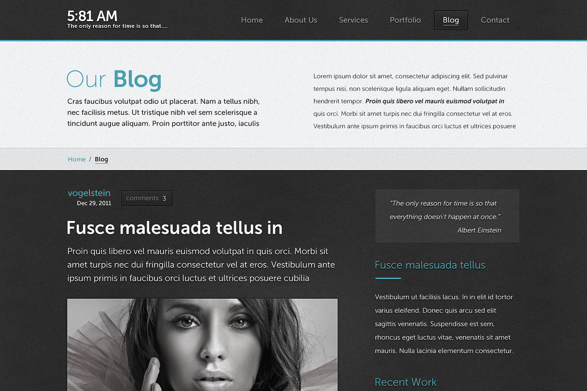 5:81 AM Website Template, a Websites & App Template by vogelsteinshop (Photo 4 of 5)