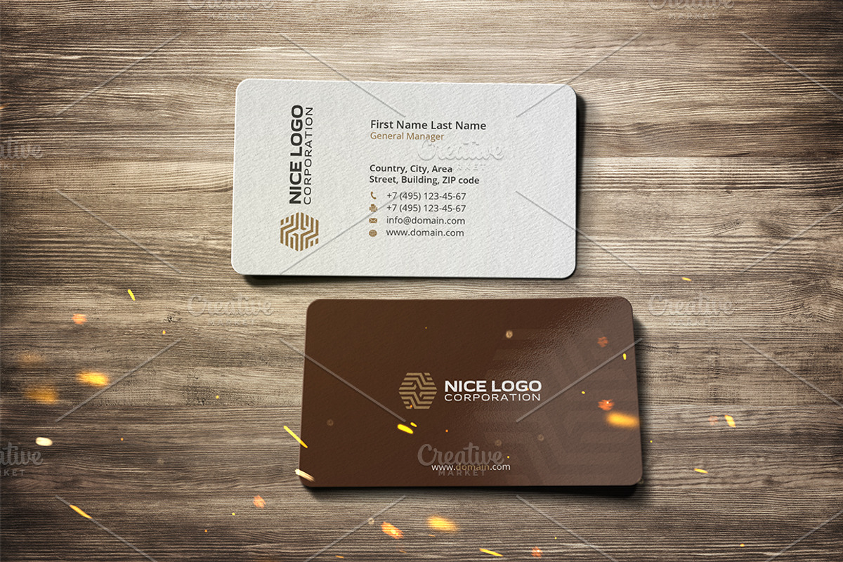 parquet business card, a Business Card Template by Indigo Graphic Shop (Photo 1 of 8)