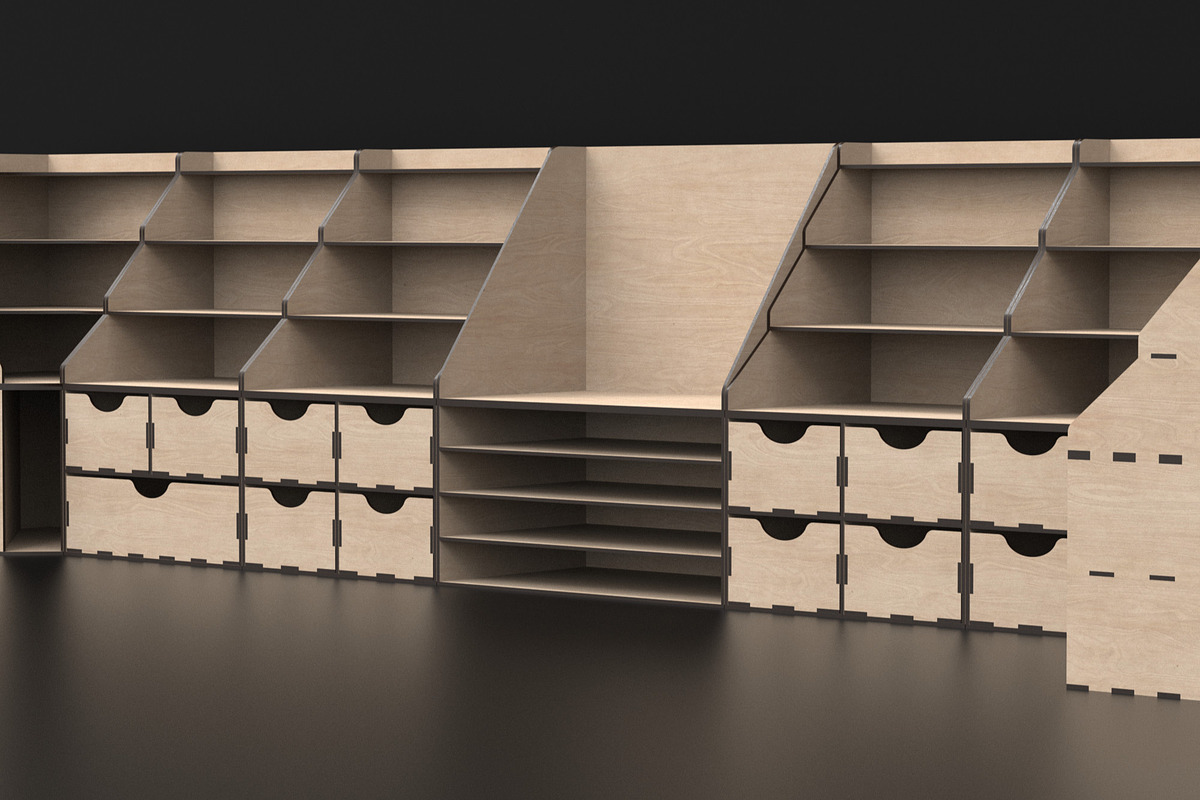 Modular Workstation Desk Organizer, an Object Graphic by ThemeXDigital (Photo 5 of 9)