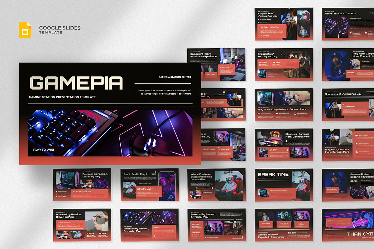 Gaming eSports Google Slides, a Presentation Template by fluffstudio (Photo 1 of 4)