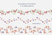 Fairy tale watercolor clip art, an Illustration by Navenzeles (Thumbnail 8 of 12)