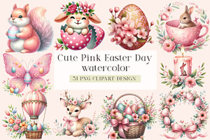 Cute Pink Easter Day Sublimation, an Illustration by DreamArtGraphic