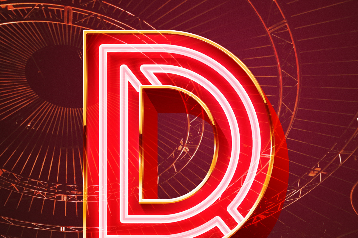 Realistic vector neon alphabet 3 preview 3