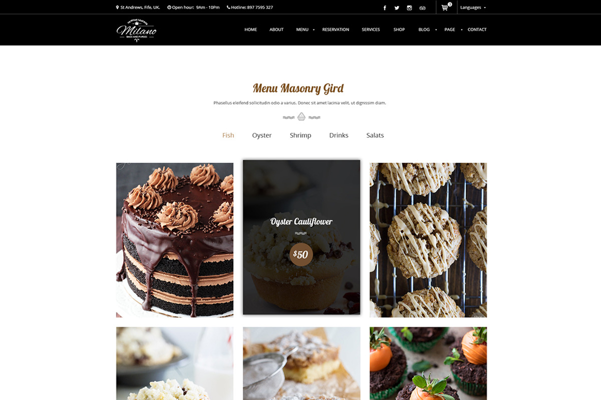 Milano - PSD Template for Bakery, a Websites & App Template by Digipieces (Photo 11 of 16)