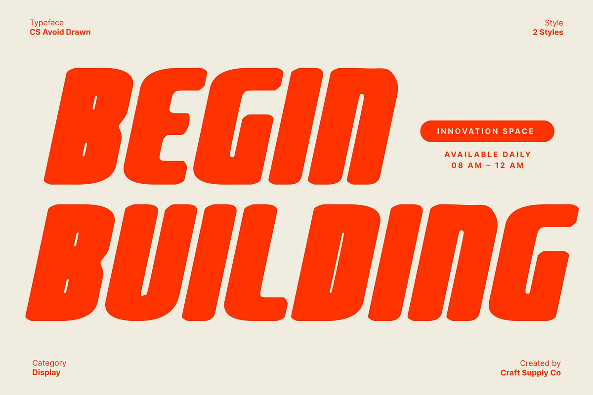 CS Avoid Drawn, a Sans Serif Font by Craft Supply Co. (Photo 3 of 8)