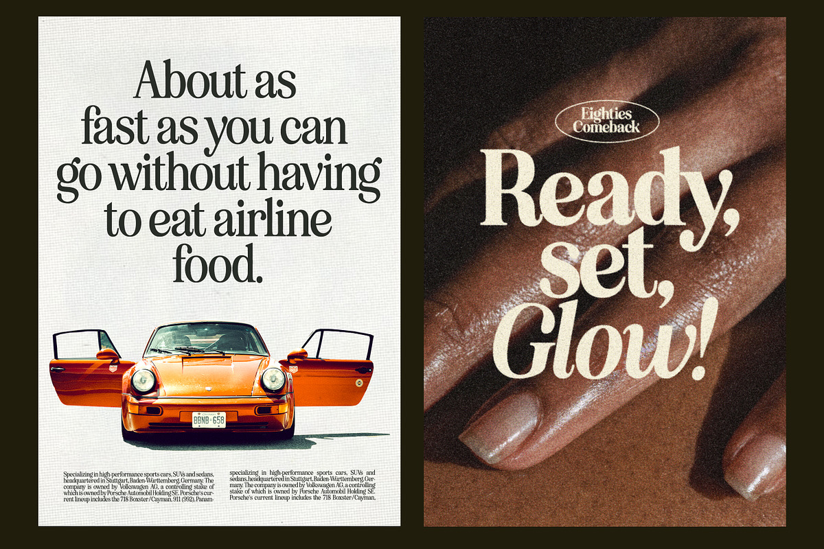 Eighties Comeback Serif (70 fonts), a Serif Font by Nicky Laatz (Photo 28 of 47)